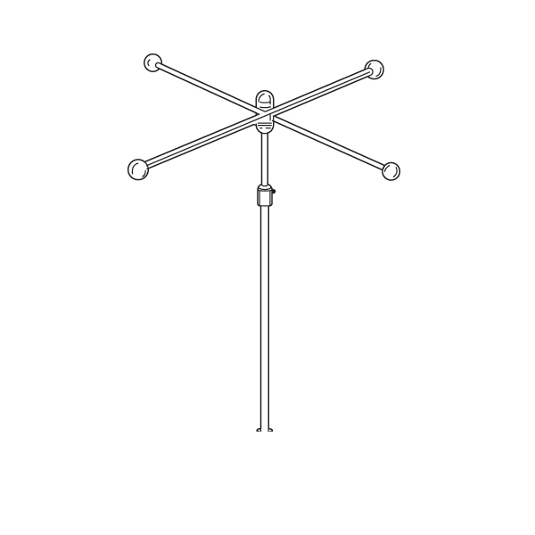 #1834 - Trumpet Base Display Fixtures