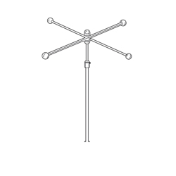 #1834 - Trumpet Base Display Fixtures