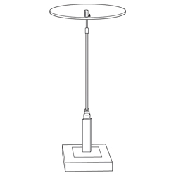 #SB5-1270 - Square Base Display Fixtures