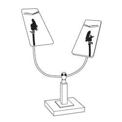 #SB6-1202 - Square Base Display Fixtures