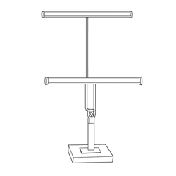 #SB6-1830 - Square Base Display Fixtures